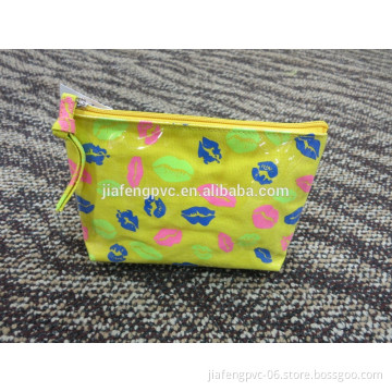 Waterproof canvas neceser set bag with PVC layer and full printing